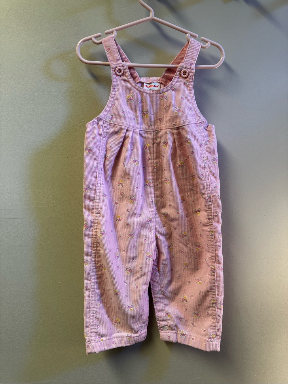 Vintage healthtex floral corduroy overalls